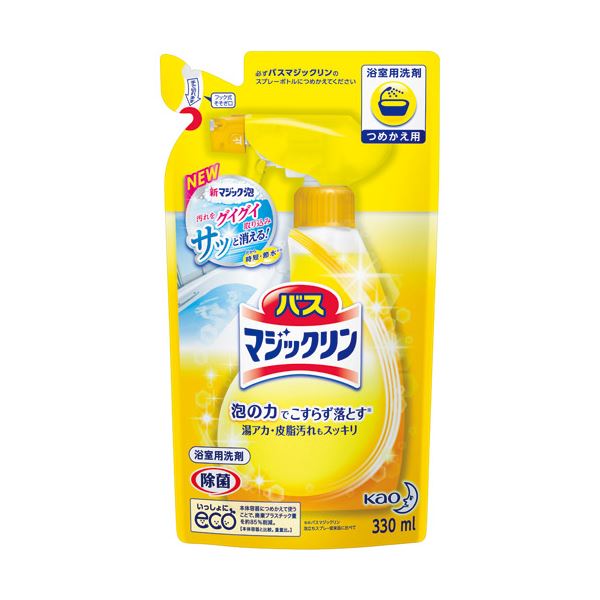 （まとめ） 花王 バスマジックリン泡立ちスプレー詰替 330ml【×30セット】