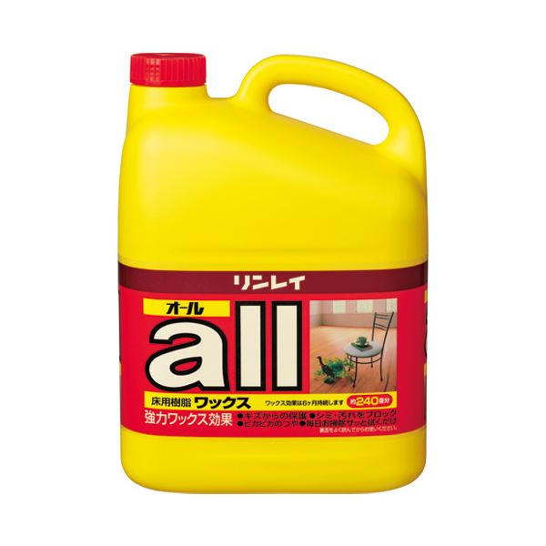 （まとめ） リンレイ 床用樹脂ワックス オール 4L【×3セット】