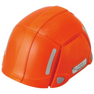 （まとめ） トーヨーセフティー 折りたたみヘルメットNo.100 オレンジ【×3セット】 - 拡大画像