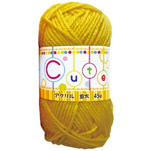（まとめ）毛糸（並太） 45g 黄【×30セット】