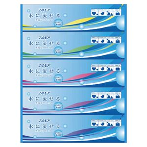 (まとめ)水に流せるティッシュペーパー180W5P【×5セット】