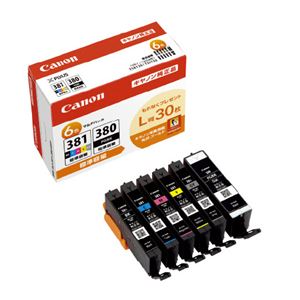 【キヤノン用】インクカートリッジBCI-381+380/6MP 6色（ブラック、染料ブラック、シアン、マゼンダ、イエロー、グレー）