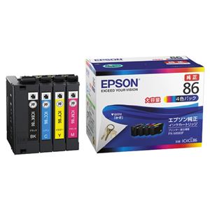【EPSON用】IJカートリッジIC4CL86 4色