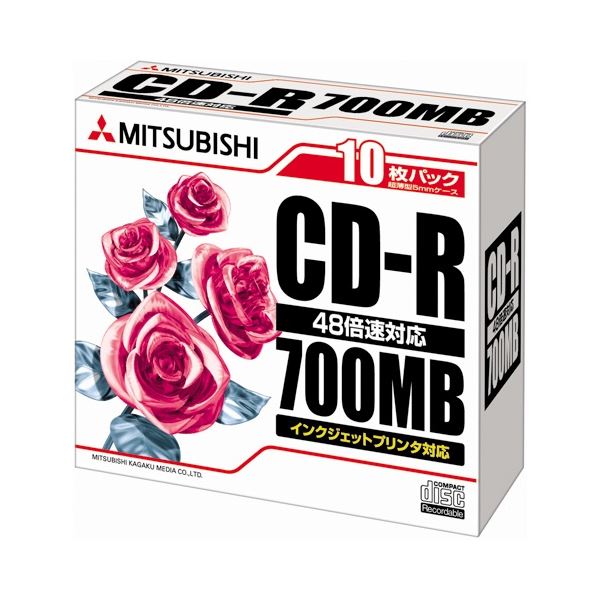 三菱ケミカルメディアCD-R 700MB SR80PP10C 100枚