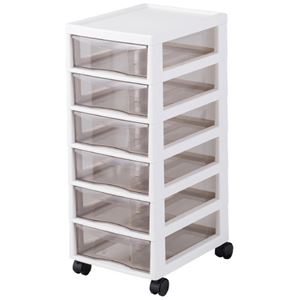 JEJ クリアチェスト アプロス A4深型6段【組立商品】