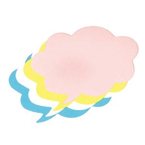 （まとめ）hanaoka ダイカットペーパーM 吹きだしクラウド【×20セット】
