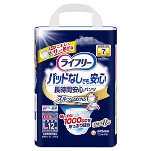 （まとめ）ユニ・チャーム ライフリー尿とりP無長時間安心PL12枚【×3セット】