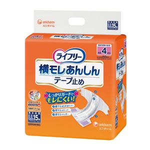 （まとめ）ユニ・チャーム ライフリー横モレ安心テープ止めLL15枚【×3セット】