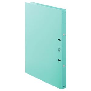 （まとめ）プラス 利用者カルテ リングファイルA4S ブルー【×10セット】