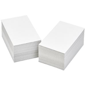 （まとめ） 白ボール紙 カードタイプ（100枚入） （×5セット）