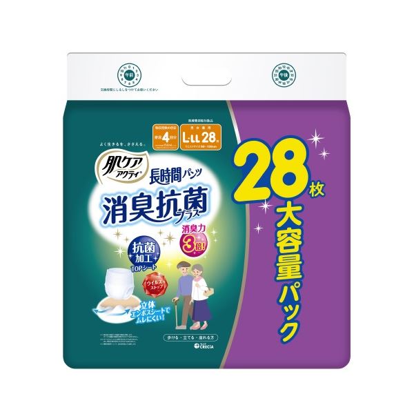 日本製紙クレシア 肌ケアアクティ 長時間パンツ L-LL 56枚(28枚×2パック)