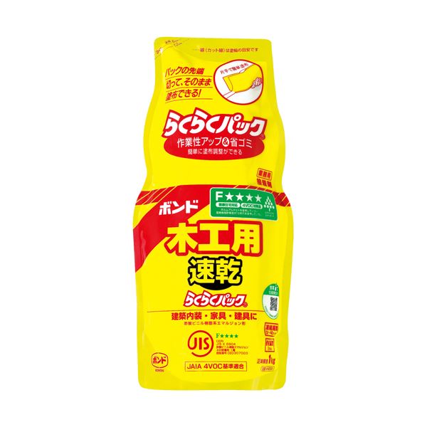 (まとめ) ボンド#40301 木工用速乾らくらくパック1kg 【×2セット】