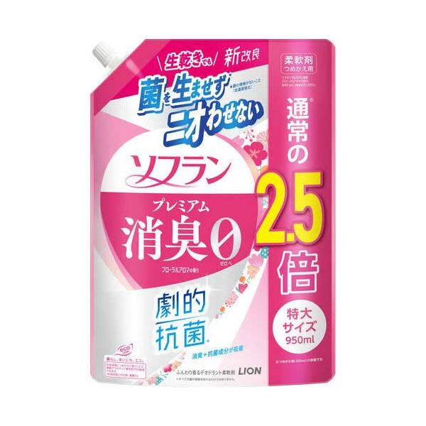 (まとめ) ソフラン消臭フローラルアロマ詰替 950mL 【×2セット】