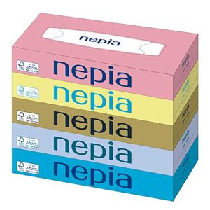 （まとめ）王子ネピア ネピアティシュ 150組 5箱（×5セット）