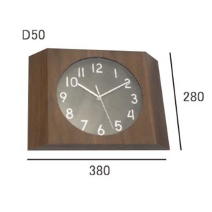 壁掛け時計/ウォールクロック 【Teton ビーチ】 木製×ガラス 文字盤:数字 CCL-5407-BC 商品写真2