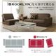 ローソファー/ソファーベッド 【1人掛け ブラック】 肘なし ポケットコイル内蔵 ファブリック生地 『BROOKLYN』 - 縮小画像6