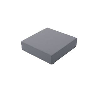 ブロックソファー/ローソファー 【中 約幅60×奥行60×高さ15cm  グレー】 洗えるカバー 本体：日本製 〔リビング 寝室〕