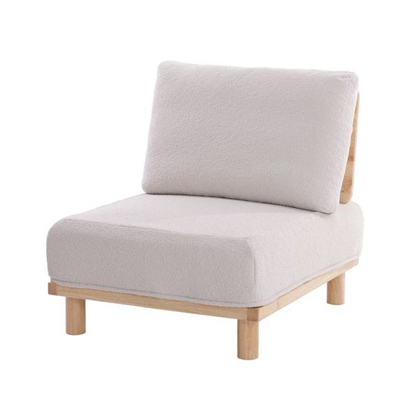 アームレスソファ IV アイボリー 組立式【代引不可】