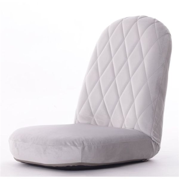 おしゃれ座椅子ベロア生地 GRY グレー【代引不可】