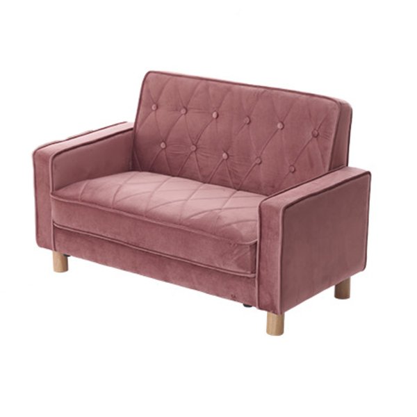 コンパクトデザインソファ  ピンク【代引不可】