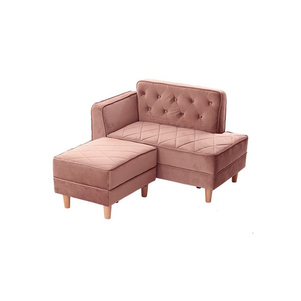 オットマン付デザインソファ set ピンク【代引不可】