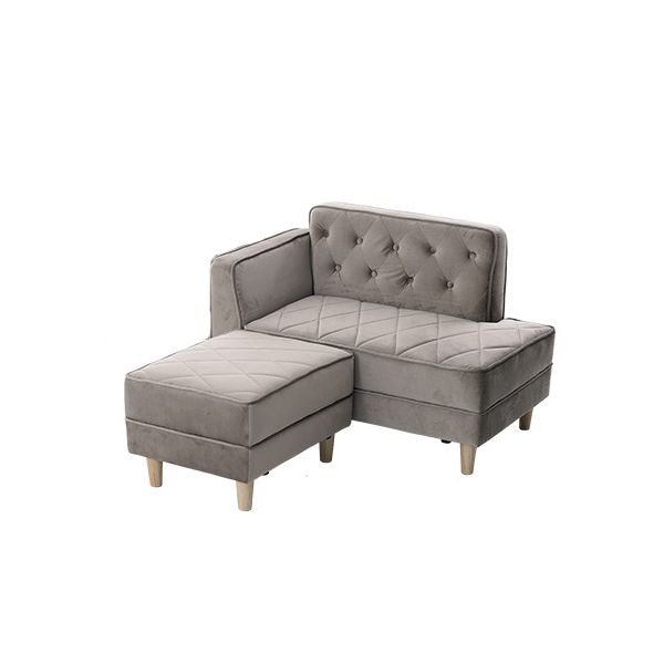 オットマン付デザインソファ set グレー【代引不可】
