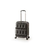 スーツケース 【マットブラック】 36L 機内持ち込み可 ダブルフロントオープン アジア・ラゲージ 『PANTHEON』