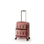 スーツケース 【マットブラッシュレッド】 36L 機内持ち込み可 ダブルフロントオープン アジア・ラゲージ 『PANTHEON』