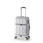 スーツケース 【マットブラッシュホワイト】 拡張式(54L+8L) ダブルフロントオープン アジア・ラゲージ 『PANTHEON』