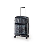 スーツケース 【ネイビーカモフラージュ】 拡張式(54L+8L) ダブルフロントオープン アジア・ラゲージ 『PANTHEON』