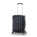 フロントオープン式スーツケース/キャリーバッグ 【ブラック】 36L 機内持ち込み可能サイズ アジア・ラゲージ 『MAX BOX』