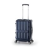 フロントオープン式スーツケース/キャリーバッグ 【ネイビー】 36L 機内持ち込み可能サイズ アジア・ラゲージ 『MAX BOX』