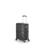 ファスナー式スーツケース/キャリーバッグ 【オールブラック】 40L 機内持ち込み可能サイズ アジア・ラゲージ 『MAX BOX』