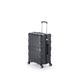 ファスナー式スーツケース/キャリーバッグ 【オールブラック】 60L 軽量 アジア・ラゲージ 『MAX BOX』 - 縮小画像1