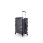 ファスナー式スーツケース/キャリーバッグ 【オールブラック】 60L 軽量 アジア・ラゲージ 『MAX BOX』
