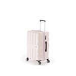 ファスナー式スーツケース/キャリーバッグ 【ライトピンク】 60L 軽量 アジア・ラゲージ 『MAX BOX』