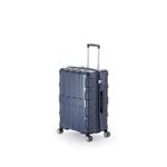 ファスナー式スーツケース/キャリーバッグ 【オールネイビー】 60L 軽量 アジア・ラゲージ 『MAX BOX』