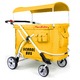 保育園 幼稚園 お散歩用 ベビーカー Familidoo（ファミリードゥー） 軽量・オートブレーキ付き・6人乗りデザインモデル イエロー 黄色 - 縮小画像1