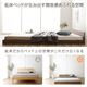 ベッド 低床 ロータイプ すのこ 木製 一枚板 フラット ヘッド シンプル モダン ブラウン シングル ベッドフレームのみ - 縮小画像2