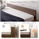 ベッド 低床 ロータイプ すのこ 木製 一枚板 フラット ヘッド シンプル モダン ブラウン シングル ベッドフレームのみ - 縮小画像3