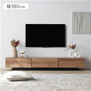 テレビボード 台座タイプ 幅180cm シャビーオーク ボックス仕様 引き出し フラップ扉 ロータイプ ローボード テレビ台