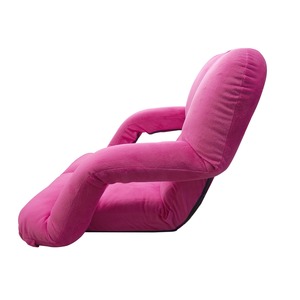 座椅子 肘掛け付き リラックスチェア マイン ピンク 商品写真3