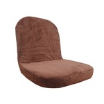 コンパクト 座椅子/フロアチェア 【ブラウン】 幅41cm 折り畳み式 持ち手付 ポリエステル ウレタン スチール 『ファール』