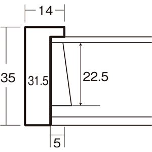 大額 角額 MULTI BOX F 200角 ホワイト アクリル 【23.7×24.6×4.9cm】 商品写真2