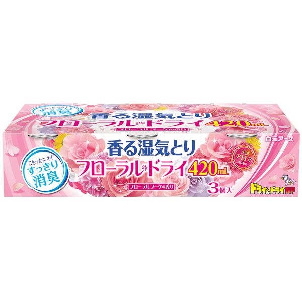 (まとめ)白元アース フローラルドライ420mL フローラルブーケの香り 【×5点セット】