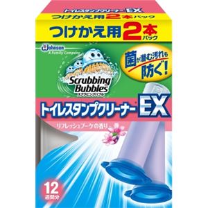 （まとめ）ジョンソン スクラビングバブルトイレスタンプクリーナーEX リフレッシュブーケの香り つけかえ2本パック 【×3点セット】