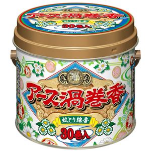 （まとめ）アース製薬 アース渦巻香 アース 渦巻き30巻缶入 【×3点セット】