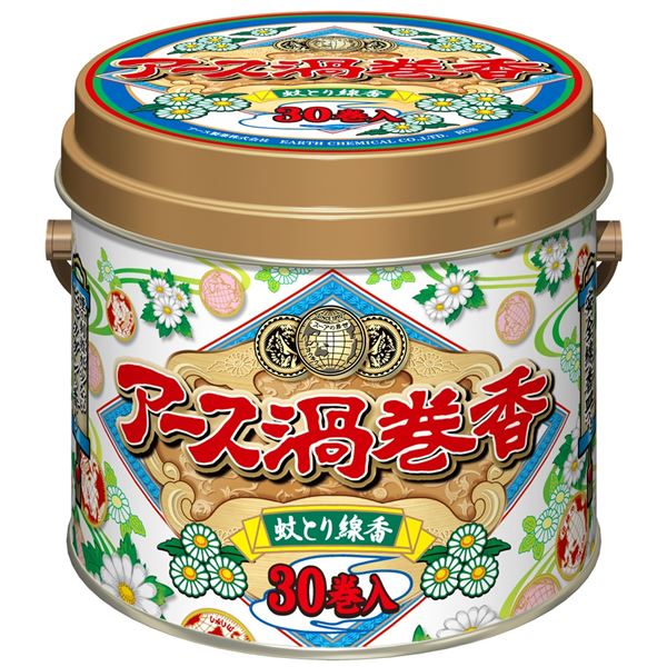 （まとめ）アース製薬 アース渦巻香 アース 渦巻き30巻缶入 【×3点セット】