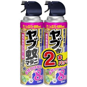 （まとめ）アース製薬 ヤブ蚊マダニジェット 480ML 2本パック 【×3点セット】