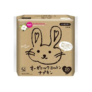 （まとめ） オーガニックコットンナプキン 羽付き18個 【×5セット】